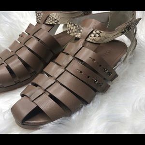 Freda Salvador leather fisherman sandals size 6